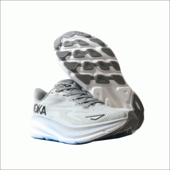 Hoka One One Clifton 9 Men Running Sneakers Shoes: Harbor Mist | Black: 10 D US